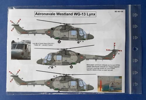 Aéronavale Westland WG-13 Lynx Berna decal