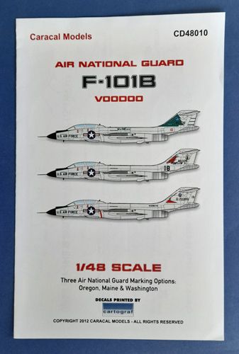 Air National Guard F-101B Voodoo Caracal models