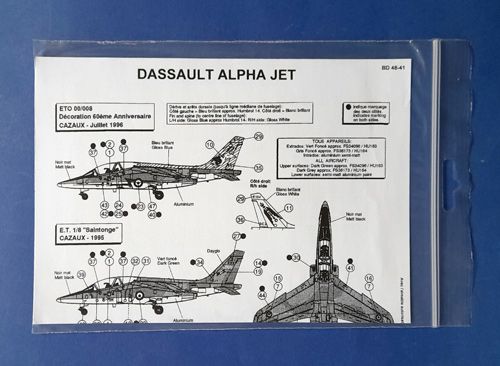 Dassault Alpha Jet Berna decal