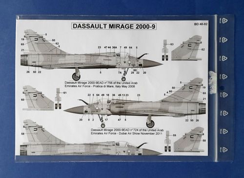 Dassault Mirage 2000-9 Berna decal
