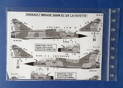Dassault Mirage 2000N EC 2/4 "La Fayette" Berna decal