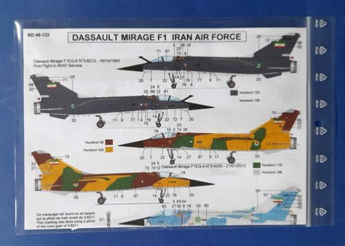Dassault Mirage F1 Iran Air Force Berna decal