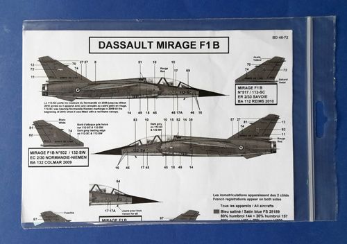 Dassault Mirage F1B Berna decal