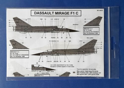 Dassault Mirage F1C Berna decal