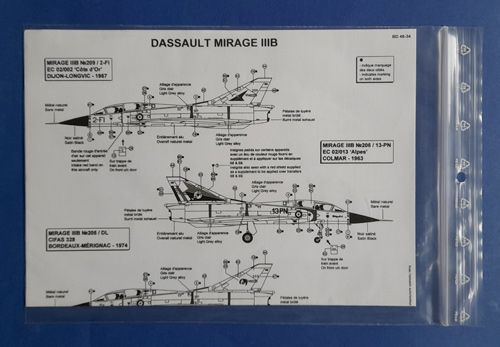 Dassault Mirage IIIB Berna decal