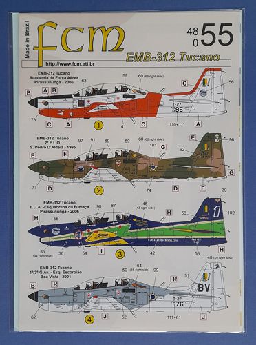 EMB-312 Tucano (Brasil - 11 versions) FCM decal