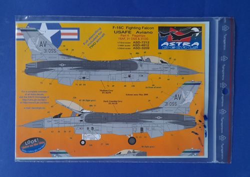 F-16C Fighting Falcon USAFE Aviano Flagships 16AF, 31 OSS & 31 OG part 4 Astra decal