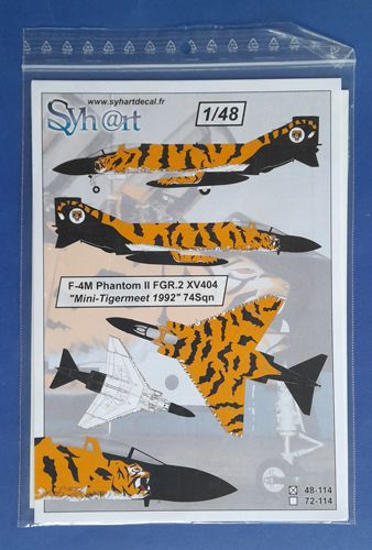 F-4M Phantom II FGR.2 XV404 "Mini-Tigermeet 1992" 74Sqn Shy@rt decal