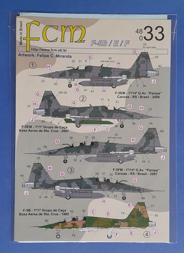 F-5E / F / B / M Brazilian Air Force FCM decal