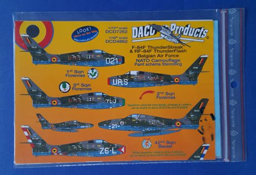 F-84F ThunderStreak & RF-84F ThunderFlash BAF Daco