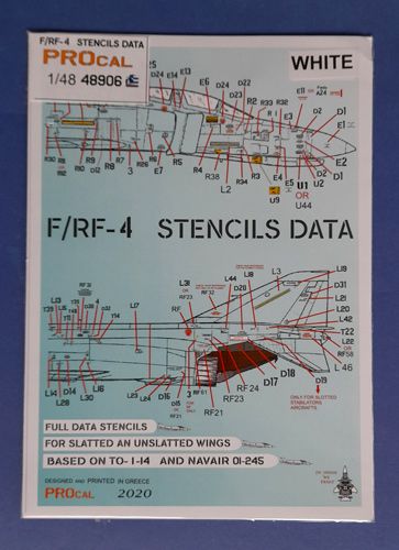 F/RF-4 stencils data white PROcal