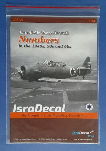 IAF Aircraft numbers in the 1940s, 50s and 60s Isradecal