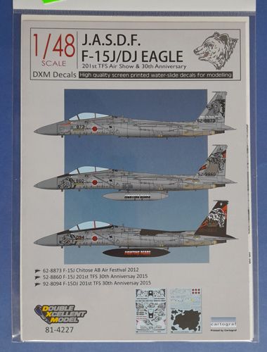 J.A.S.D.F. F-15J/DJ Eagle 201st TSF Air show & 30th Anniversary DXM decal