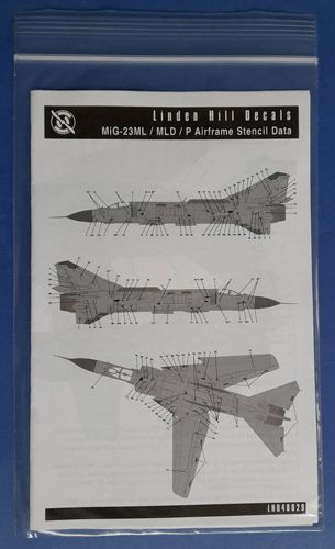 Mig-23ML/MLD/P airframe stencils data Linden Hill