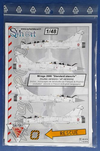Mirage 2000 standart stencils Shy@rt decal