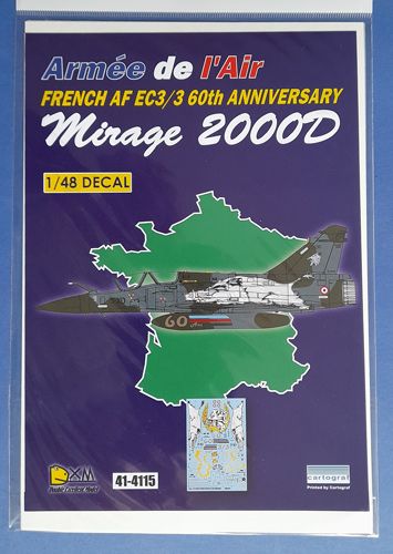 Mirage 2000D French AF EC3/3 60th Anniversary DXM decal