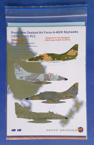 Royal New Zealand Air Force A-4G/K Skyhawks (1970-2001) p.2 Gekko Graphics