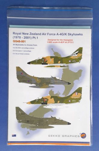 Royal New Zealand Air Force A-4G/K Skyhawks (1970-2001) p.1 Gekko Graphics
