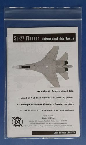 Su-27 Flanker stencils (Russian) Linden Hill