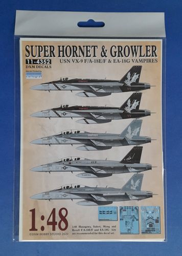 Super Hornet & Growler USN VX-9 F/A-18E/F & EA-18G Vampires DXM decal