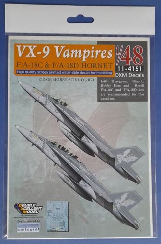 VX-9 Vampires F/A-18C & F/A-18D Hornet DXM decal
