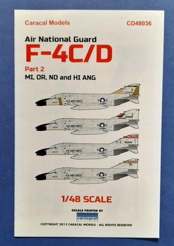 Air National Guard F-4C/D , MI, OR, ND & HI ANG p.2 Caracal models