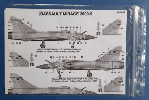 Dassault Mirage 2000-9 Berna decal