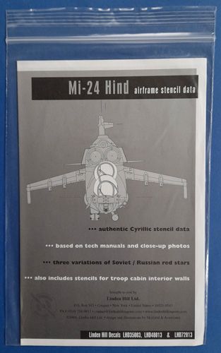 Mi-24 Hind airframe stencil data Linden Hill
