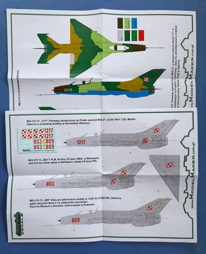 Mig-21F-13 in Polish service ModelMaker decal