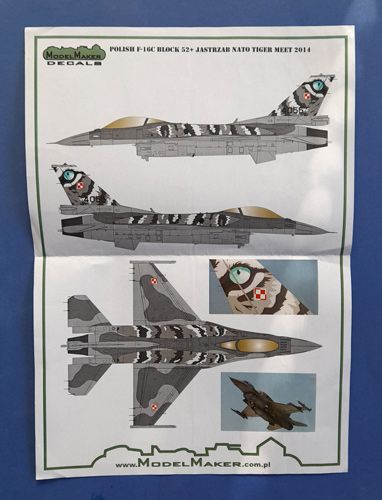 Polish F-16C/D NATO Tiger Meet 2014 ModelMaker decal