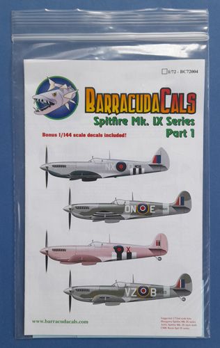 Spitfire Mk. IX series part 1 + bonus decal 1/144 BarracudaCals