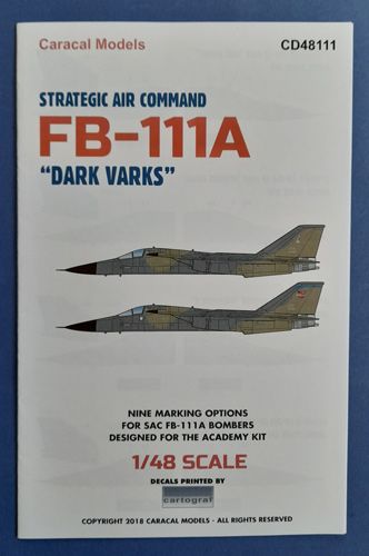 Strategic Air Command FB-111A "Dark Varks" Caracal models