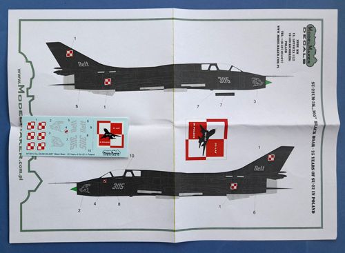 Su-22UM-3K "305" Black Boar - 25 years of Su-22 in Poland ModelMaker decal