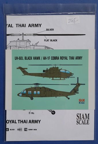 UH-60L Blackhawk / AH-1F Cobra Royal Thai Army SIAM scale