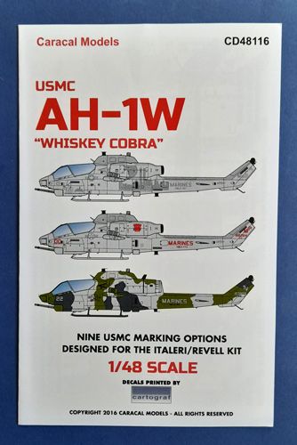 USMC AH-1W "Whiskey Cobra" Caracal models