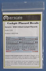 WW2 Allied cockpit placards
