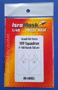 IAF 109 Sq. F-16 ´Barak´ tail art masking  