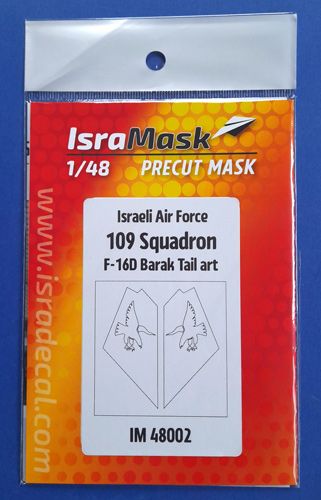 IAF 109 Sq. F-16 ´Barak´ tail art masking Isradecal