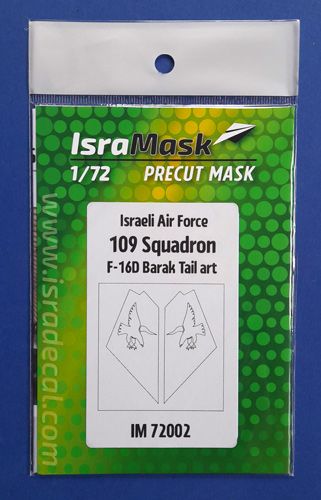 IAF 109 Sq. F-16 ´Barak´ tail art masking Isradecal