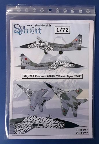 Mig-29 Fulcrum 6829 "Slovak Tiger 2002" Shy@rt decal