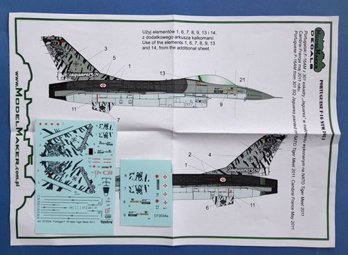 Portugal F-16 NATO Tiger Meet 2011 ModelMaker decal