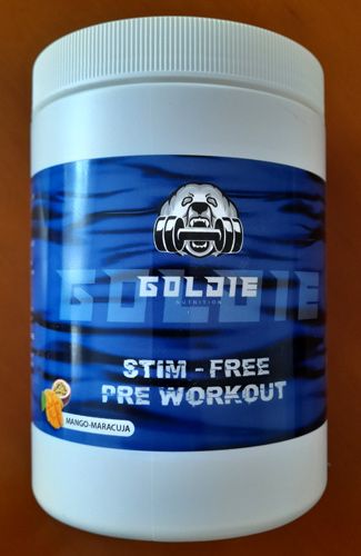 Stim Free Pre Workout 500g - příchuť Mango-Maracuja GOLDIE Nutrition
