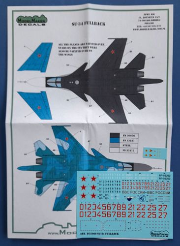 Su-34 Fullback ModelMaker decal