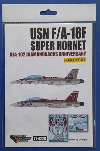 USN F/A-18F Super Hornet, VFA-102 Diamondbacks Anniversary DXM decal