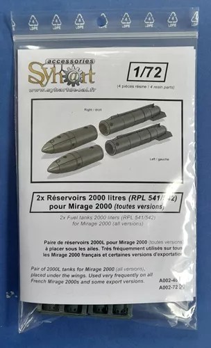 2x 2000L tanks for Mirage 2000 (RPL541/542) Shy@rt decal