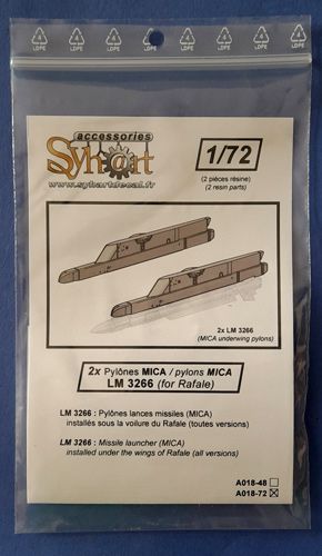 2x LM3266 underwing MICA pylon for Rafale Shy@rt decal