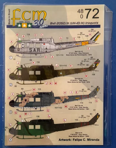 Bell 205D/H (UH-1D/H) Iroquois FCM decal
