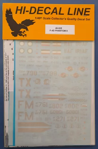 F-4D Phantom II Hi decal