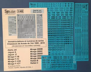 Immatriculations et numéros de series Chasseurs de Armée de IˇAir 1995-2010