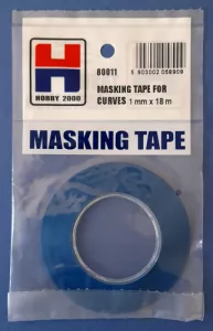Masking tape for curves 1mm 18m